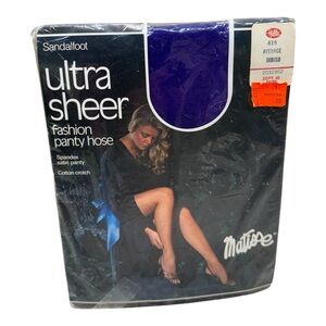 Vintage Matisse Ultra Sheer Fashion Pantyhose Average Indigo Purple 615